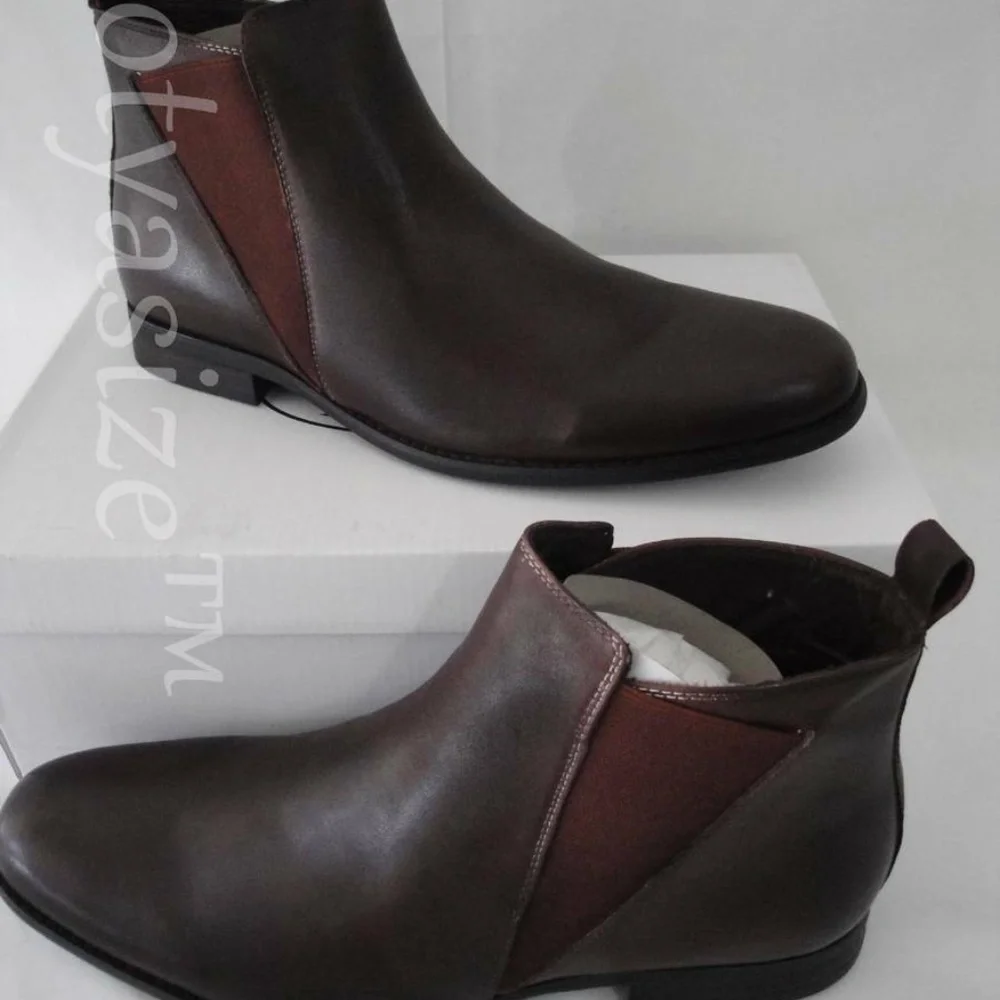 STEVE MADDEN‎ MACHHO LEATHER CASUAL CHELSEA BOOTS